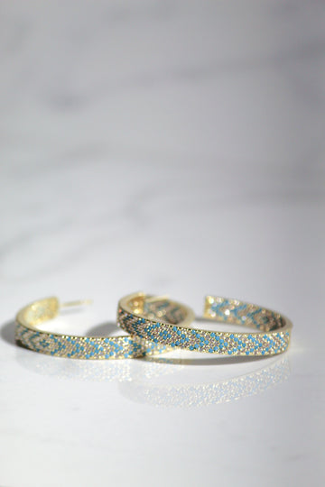 AXEL HOOPS- TURQUOISE